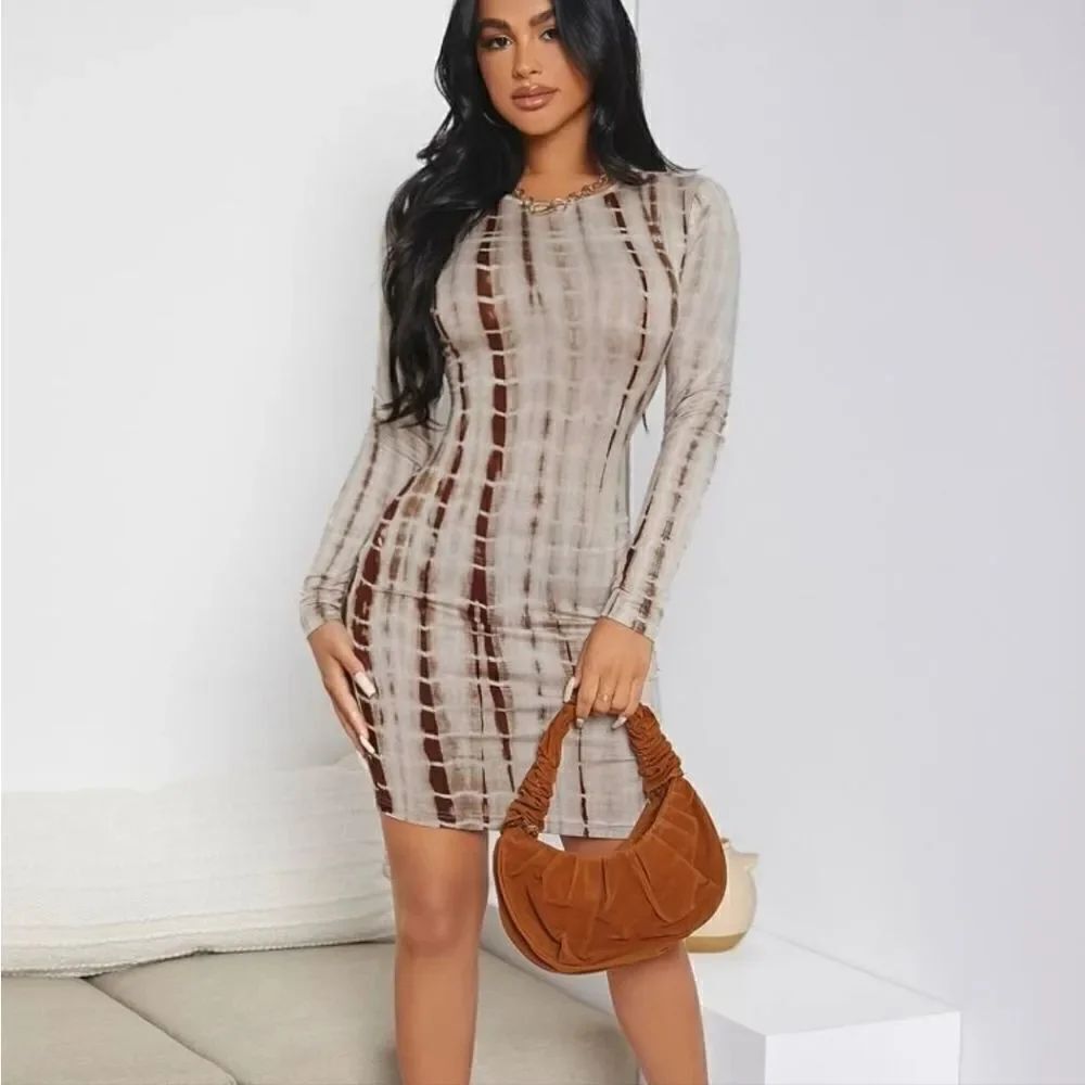 SHEIN SXY Tie Dye Bodycon Dress
